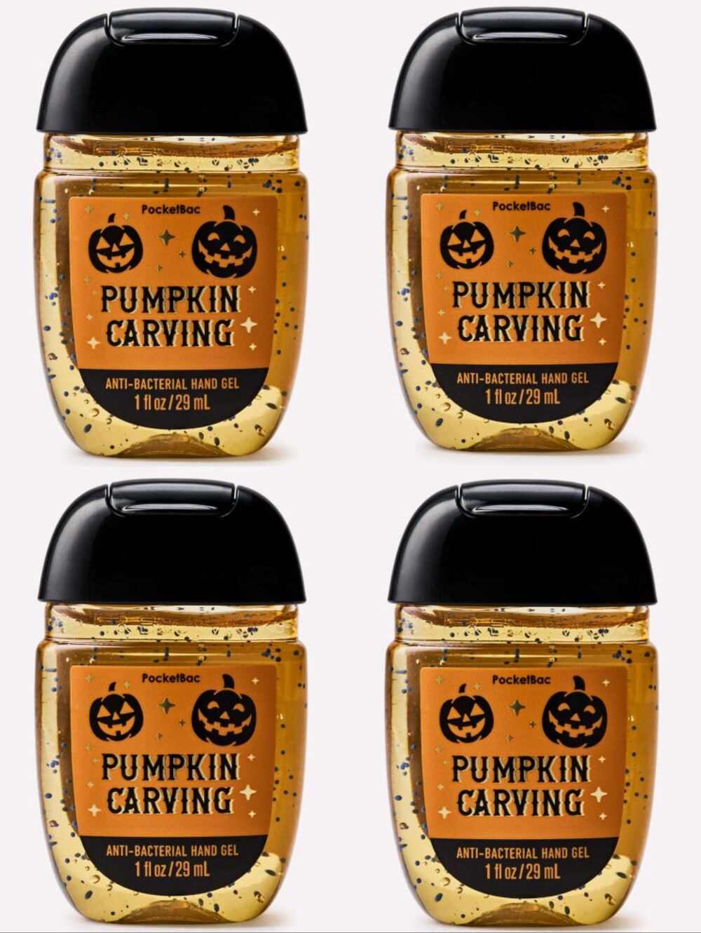 Bath & Body Works Pumpkin Carving PocketBac Hand Gel Set of 4 NEW RARE